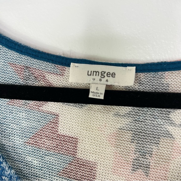 UMGEE Pullover Lightweight Sweater Tribal Southwestern Print Womens Large - Picture 4 of 8
